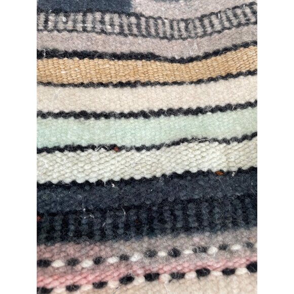 Vintage 1960s Alpaca Wool Saddle Blanket Rug Southwestern - Picture 6 of 14